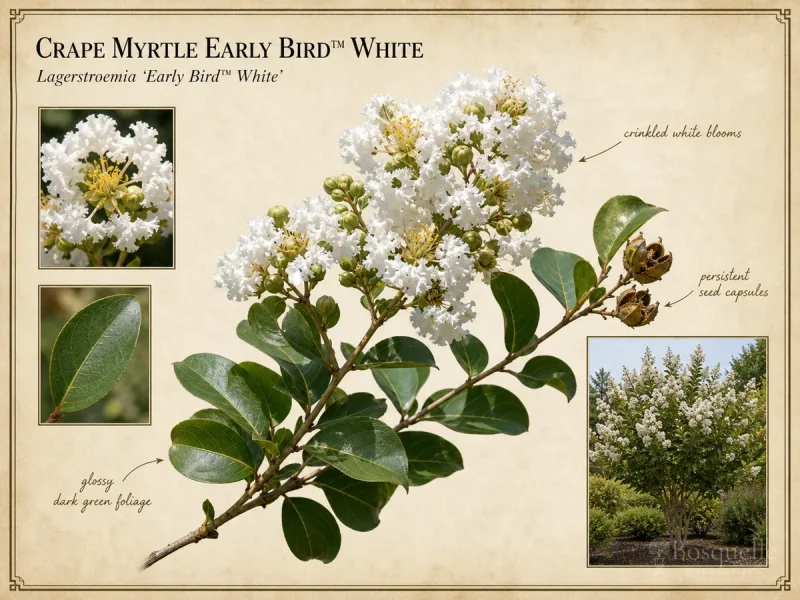 Crape Myrtle Early Bird™ White (Lagerstroemia Early Bird™ White)