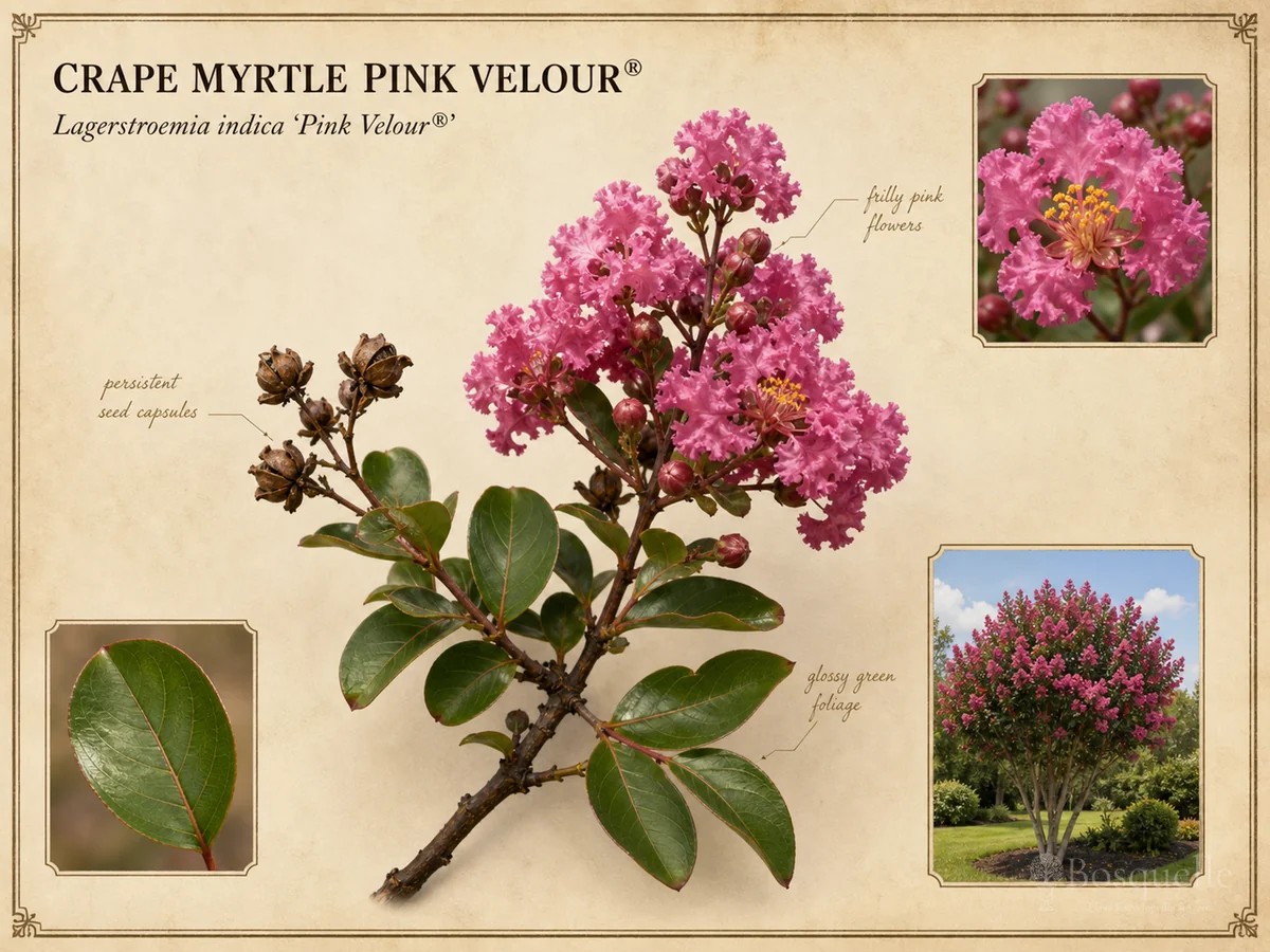 Crape Myrtle Pink Velour® (Lagerstroemia indica Pink Velour®)