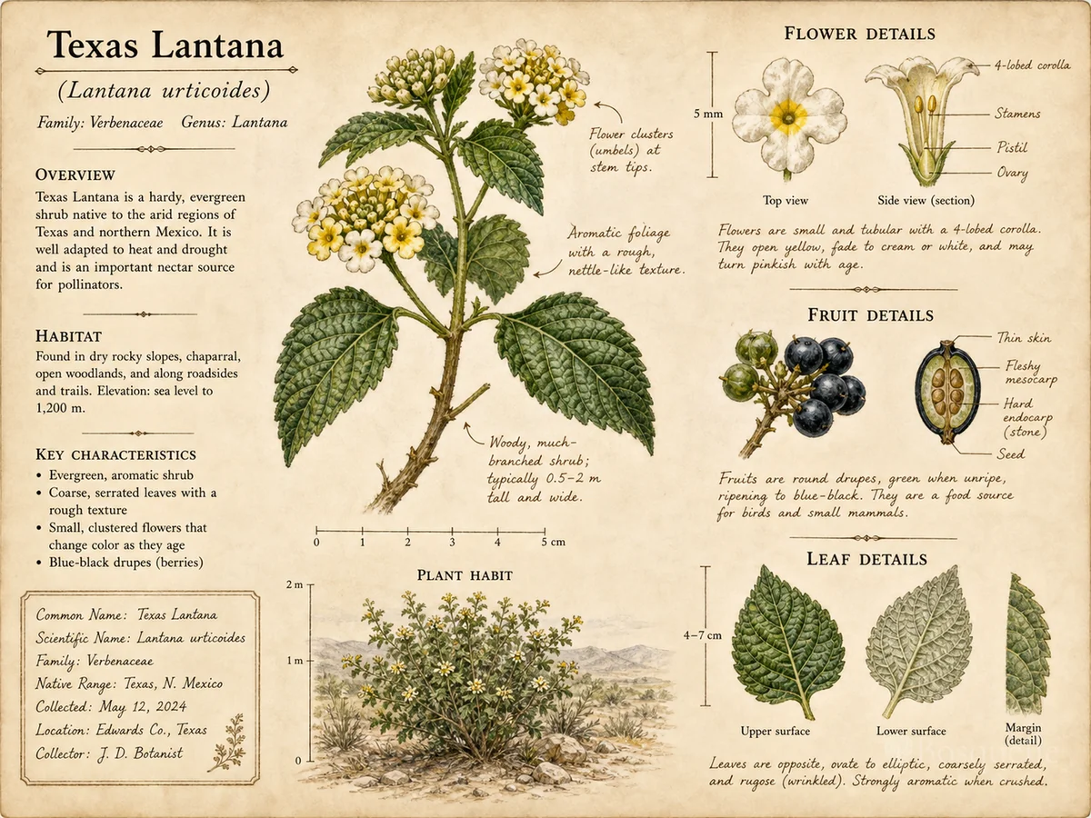 Texas Lantana (Lantana urticoides)