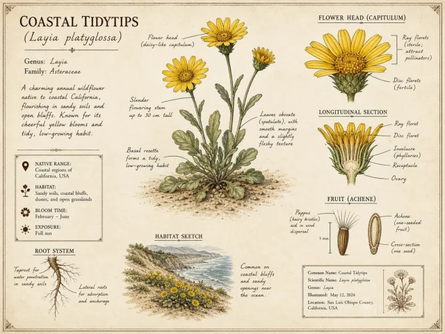 Coastal Tidytips (Layia platyglossa)