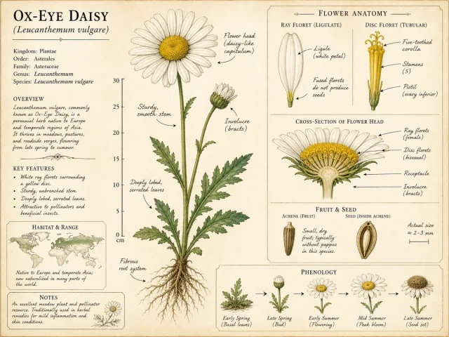 Ox-Eye Daisy (Leucanthemum vulgare)