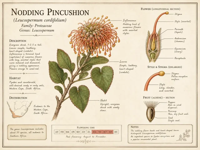 Nodding Pincushion (Leucospermum cordifolium)