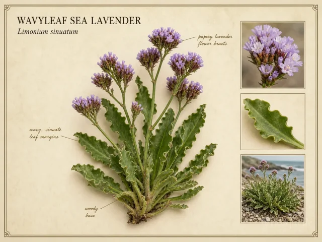 Wavyleaf Sea Lavender (Limonium sinuatum)