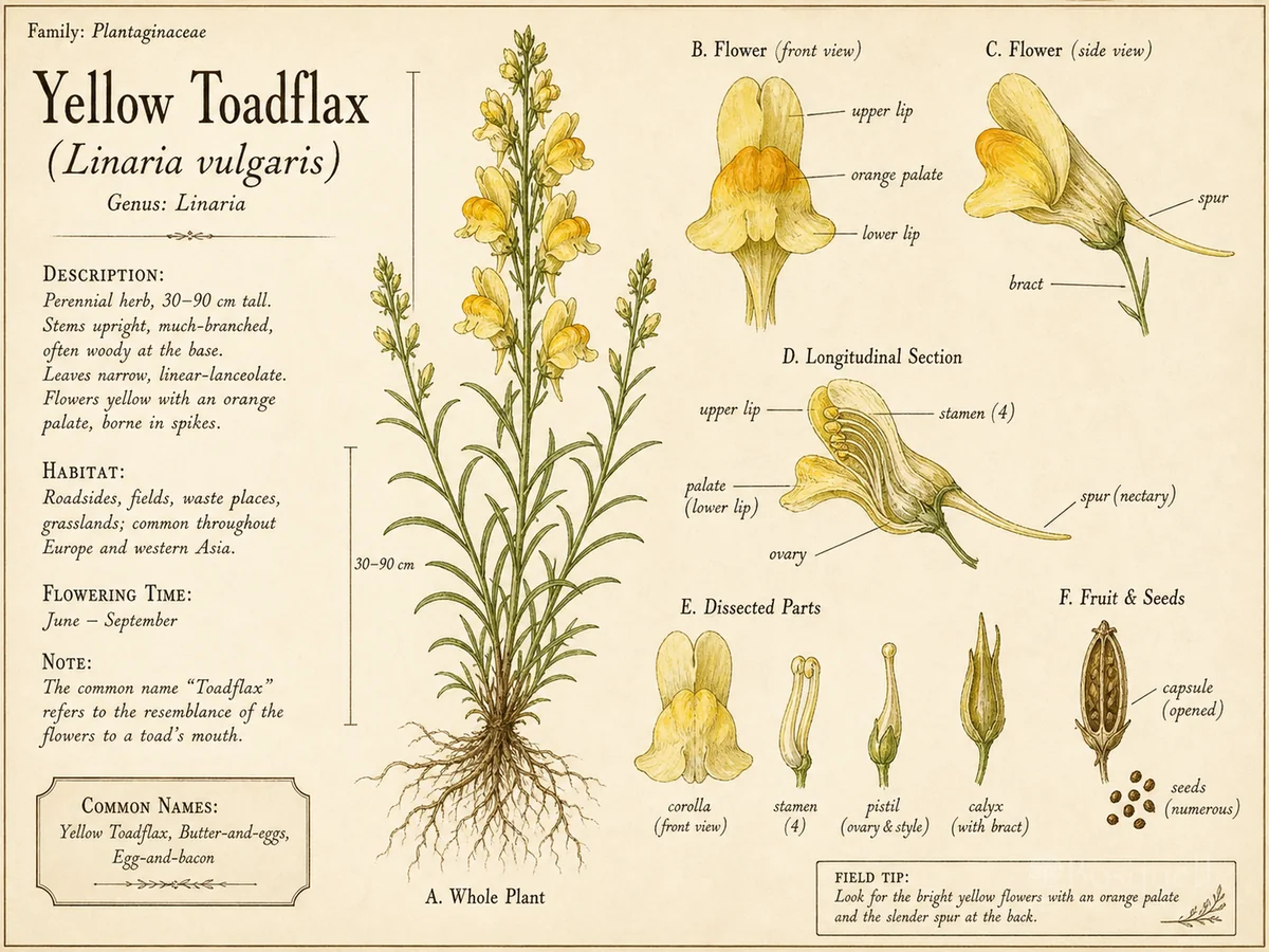 Yellow Toadflax (Linaria vulgaris)
