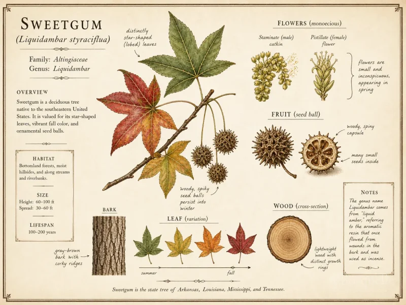 Sweetgum (Liquidambar styraciflua)