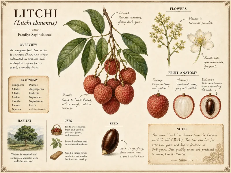 Litchi — Pick when the skin is pink-red and the pulp taste…