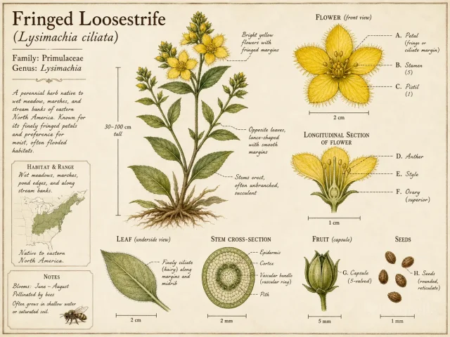 Fringed Loosestrife (Lysimachia ciliata)
