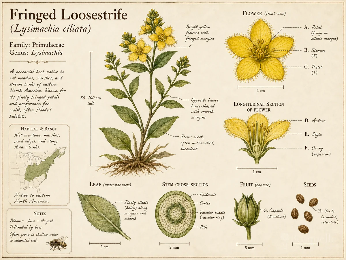 Fringed Loosestrife (Lysimachia ciliata)