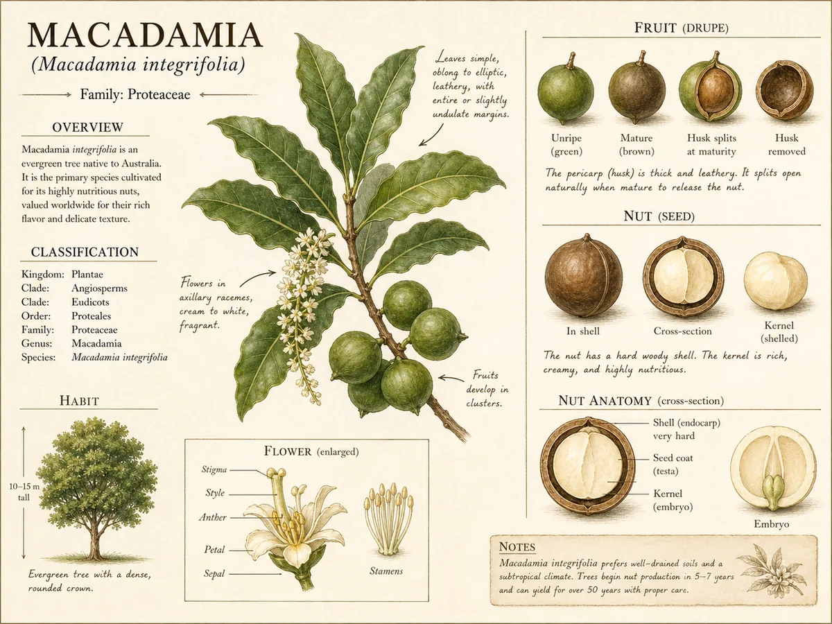 Macadamia — Prune after harvest to keep a tree you can pick