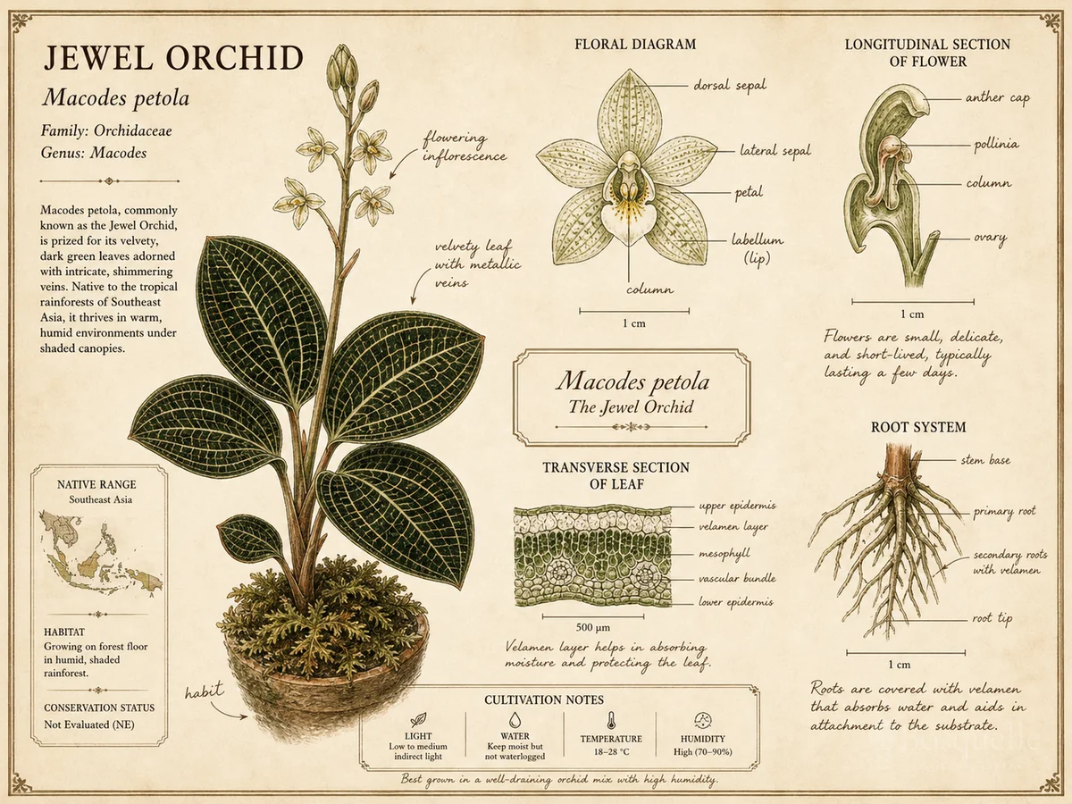 Jewel Orchid (Macodes petola)
