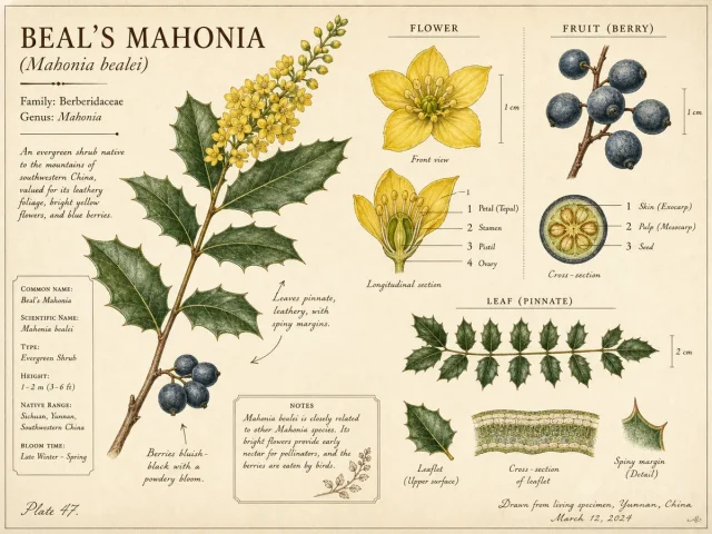 Beal’s Mahonia (Mahonia bealei)