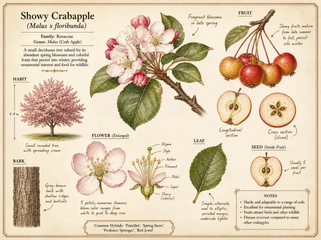 Showy Crabapple (Malus x floribunda)