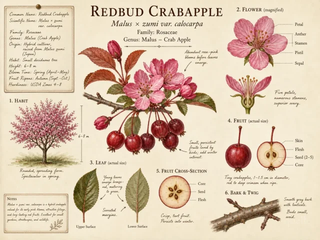 Redbud Crabapple (Malus × zumi var. calocarpa)