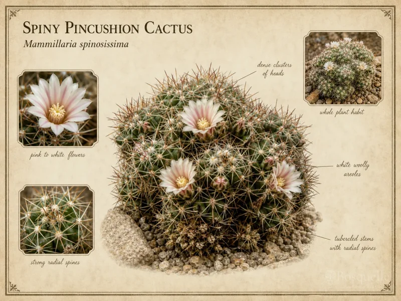 Spiny Pincushion Cactus (Mammillaria spinosissima)