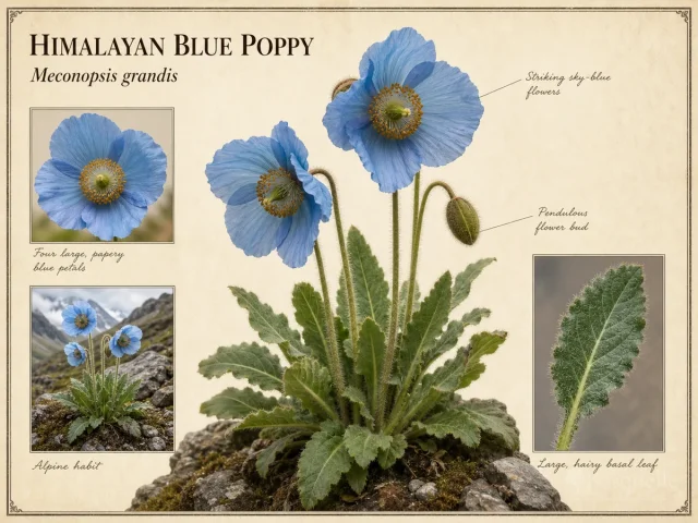 Himalayan Blue Poppy (Meconopsis grandis)