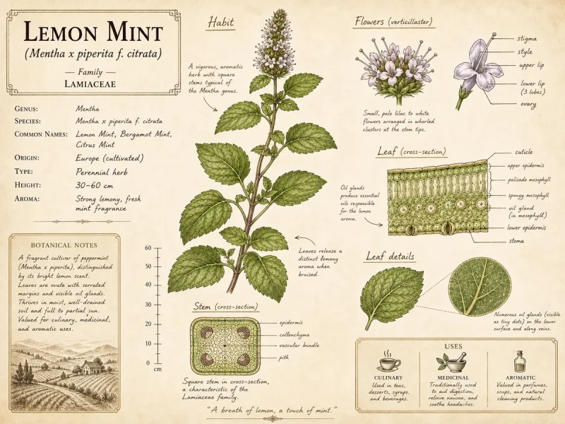 Lemon Mint (Mentha x piperita f. citrata)