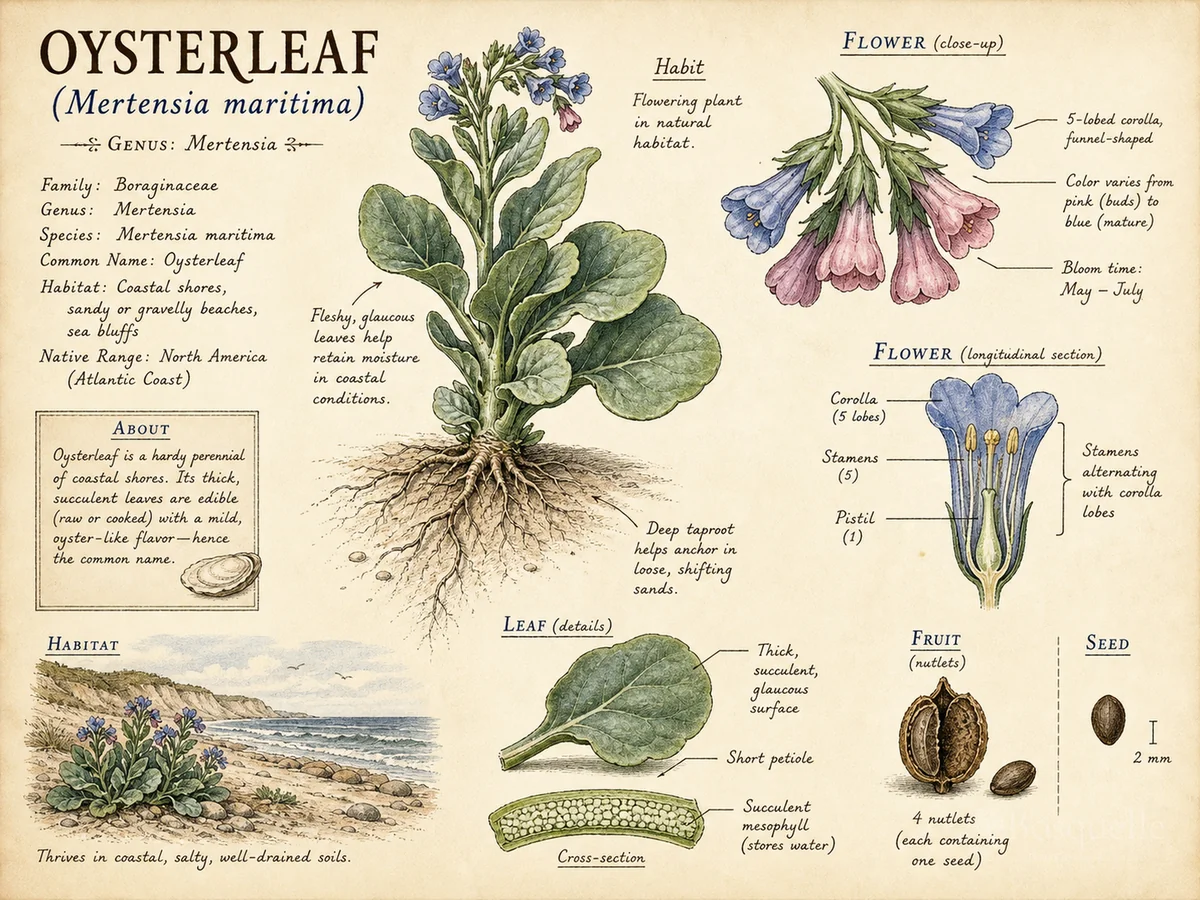 Oysterleaf (Mertensia maritima)