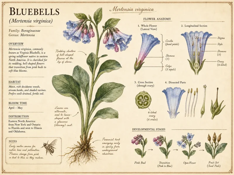 Bluebells (Mertensia virginica)