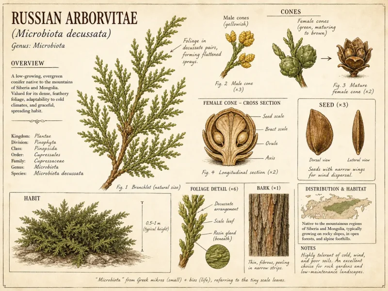 Russian Arborvitae (Microbiota decussata)