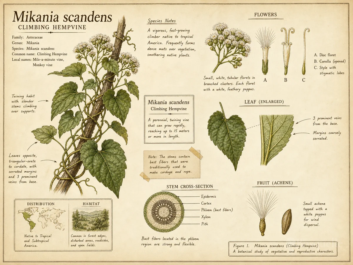 Climbing Hempvine (Mikania scandens)