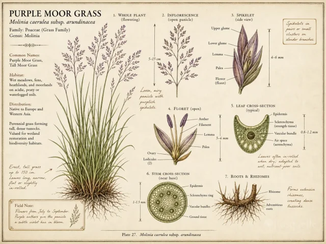 Purple Moor Grass (Molinia caerulea subsp. arundinacea)