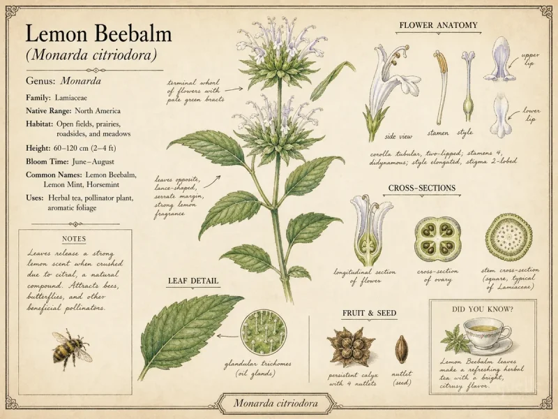 Lemon Beebalm (Monarda citriodora)