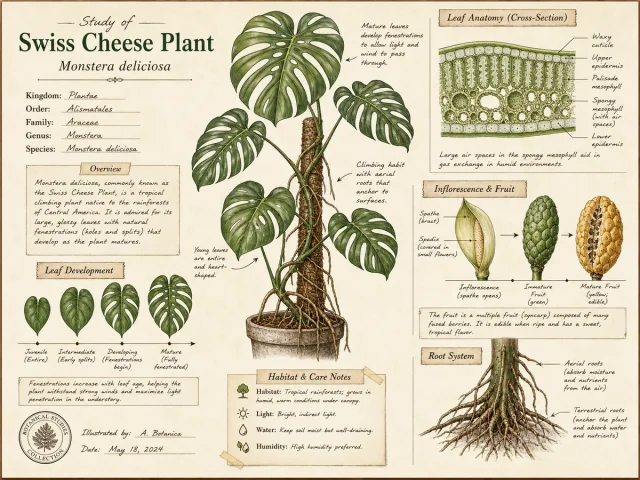 Swiss Cheese Plant — Swiss cheese climber · Deliciosa, adans…
