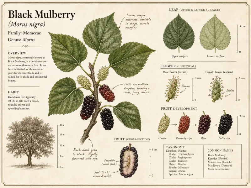 Black Mulberry (Morus nigra)