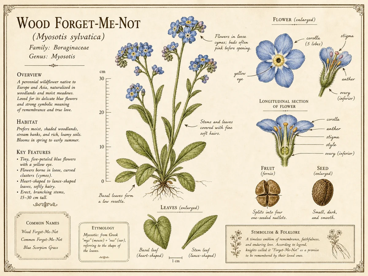Wood Forget-Me-Not (Myosotis sylvatica)