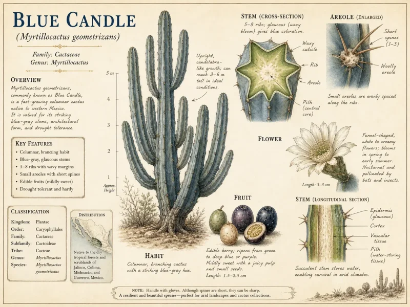 Blue Candle (Myrtillocactus geometrizans)