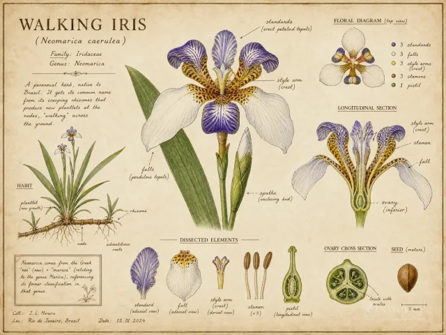 Walking Iris (Neomarica caerulea)