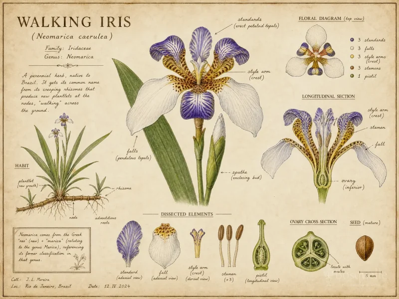 Walking Iris (Neomarica caerulea)