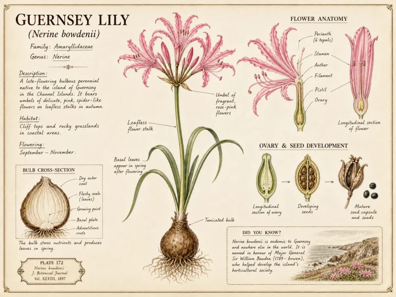 Guernsey Lily (Nerine bowdenii)