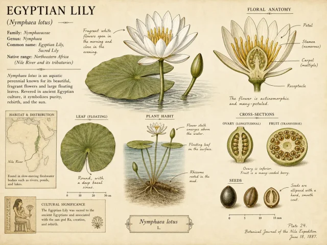 Egyptian Lily (Nymphaea lotus)