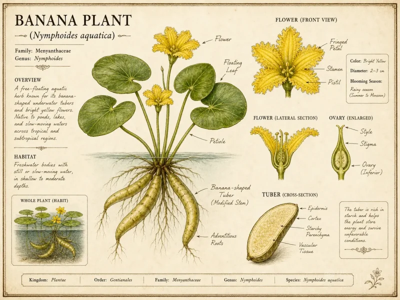 Banana Plant (Nymphoides aquatica)