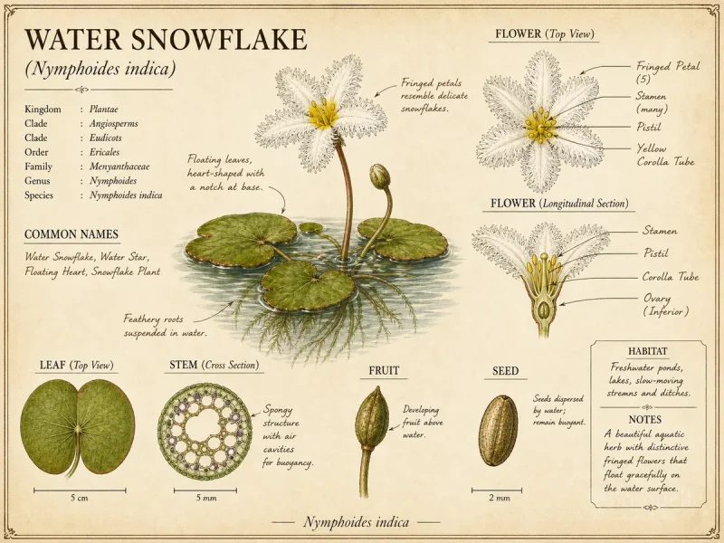 Water Snowflake (Nymphoides indica)