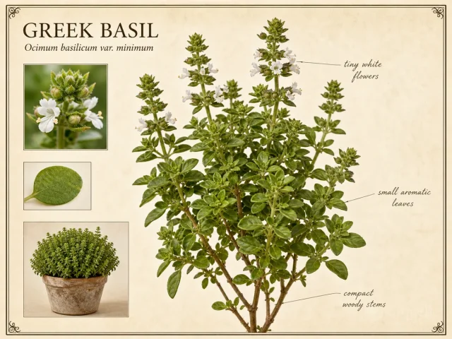 Greek Basil (Ocimum basilicum var. minimum)
