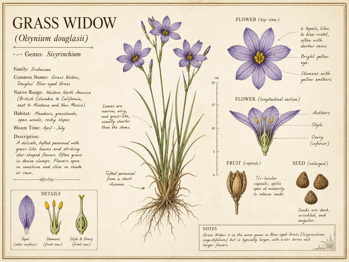 Grass Widow (Olsynium douglasii)