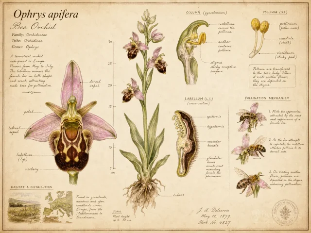Bee Orchid (Ophrys apifera)