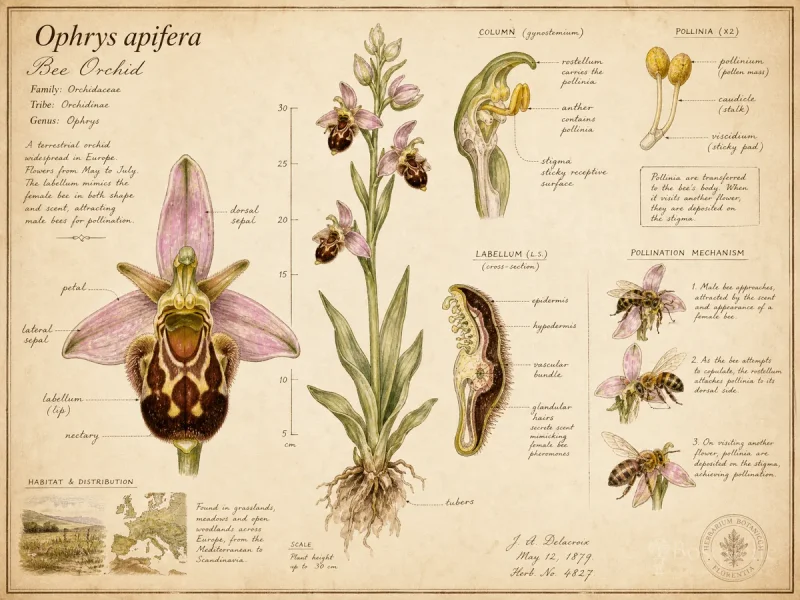 Bee Orchid (Ophrys apifera)