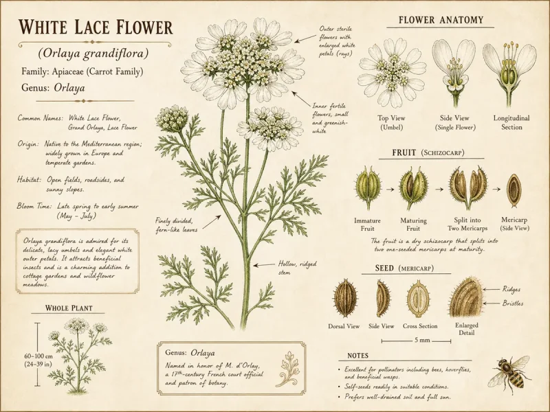 White Lace Flower (Orlaya grandiflora)