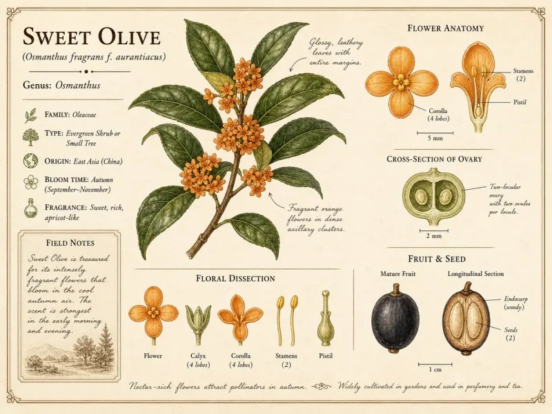 Sweet Olive (Osmanthus fragrans f. aurantiacus)