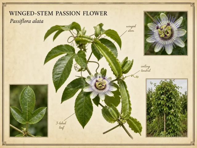 Winged-Stem Passion Flower (Passiflora alata)