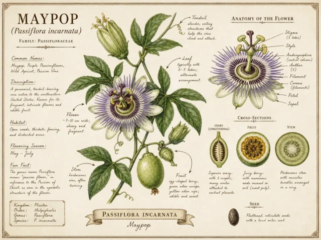Maypop (Passiflora incarnata)