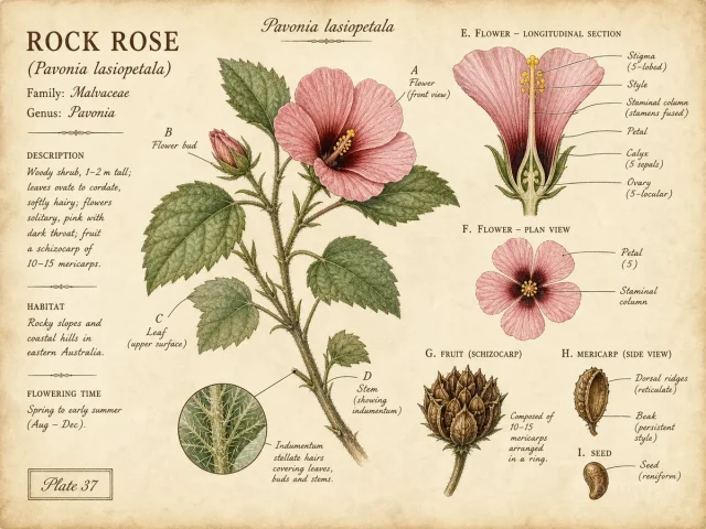 Rock Rose (Pavonia lasiopetala)