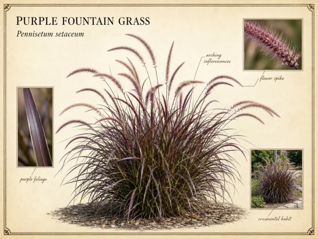 Purple Fountain Grass (Pennisetum setaceum)