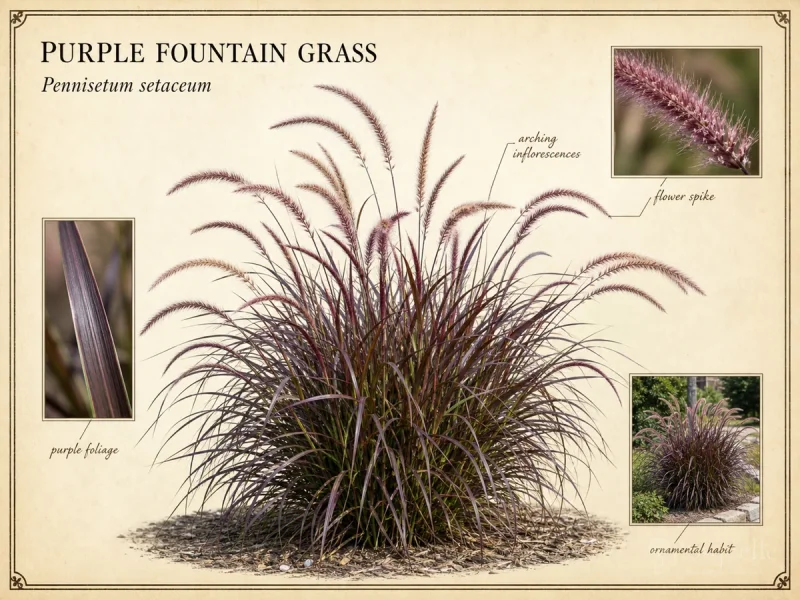 Purple Fountain Grass (Pennisetum setaceum)