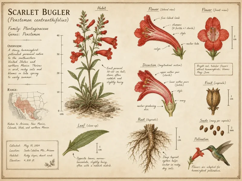 Scarlet Bugler (Penstemon centranthifolius)