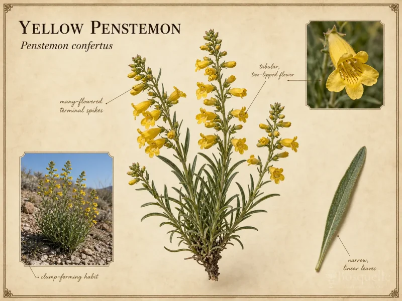 Yellow Penstemon (Penstemon confertus)