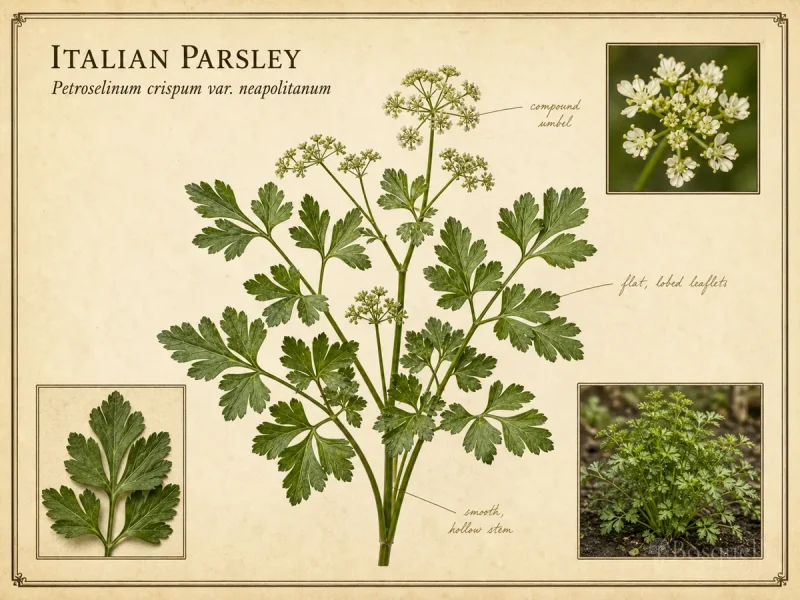Italian Parsley (Petroselinum crispum var. neapolitanum)